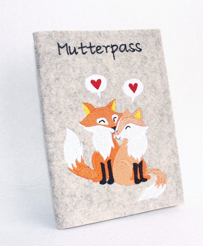 Bestickte mutterpasshülle - mutterpasshülle, •